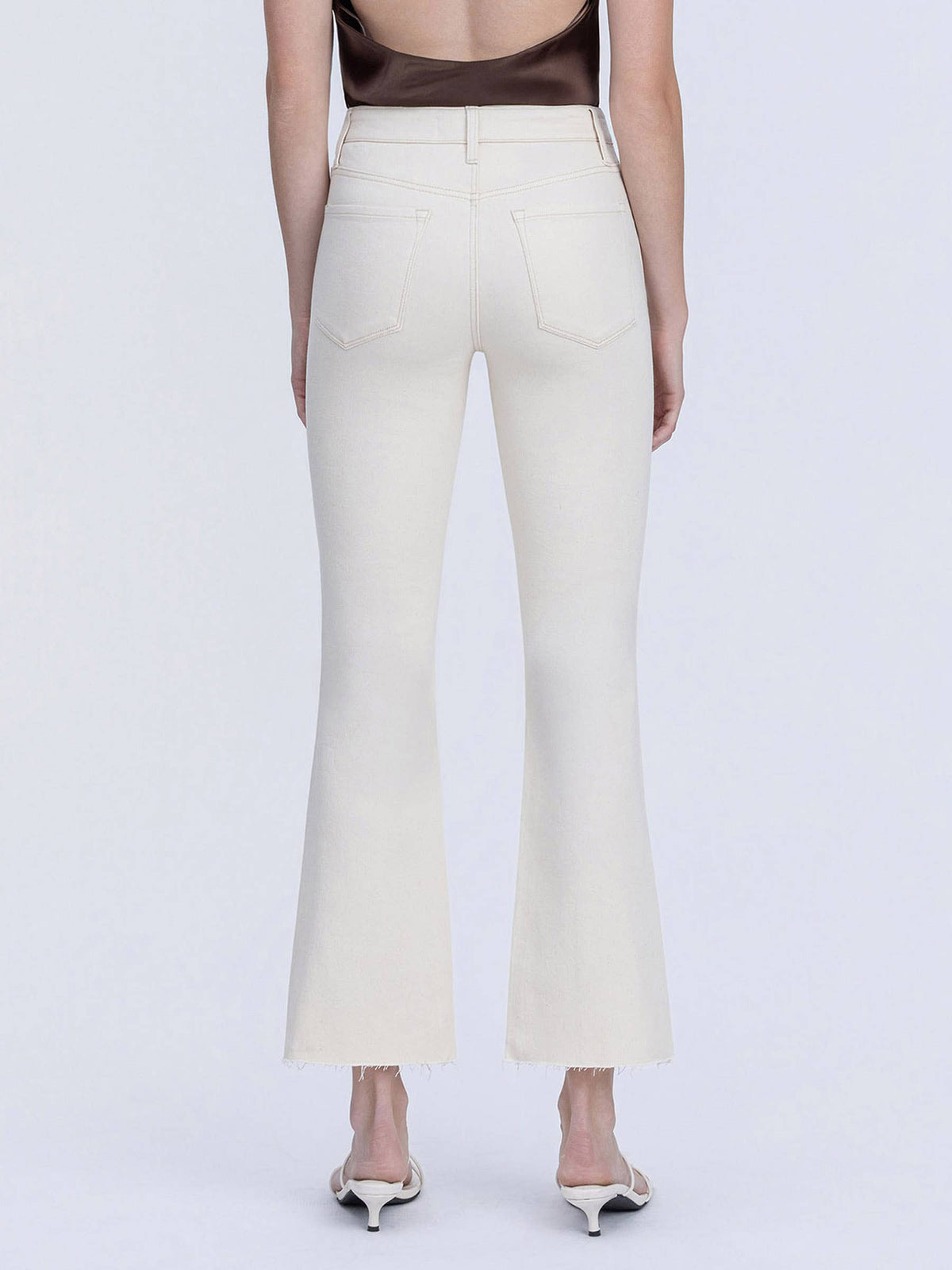 HIGH RISE SEAM DETAIL NATURAL COLOR BOOTCUT JEANS T7262NTR