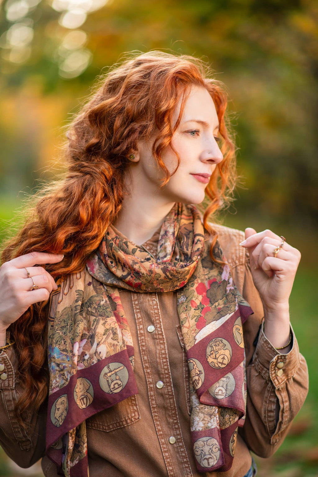 Dream Weaver Bohemian Scarf with Zodiac Signs