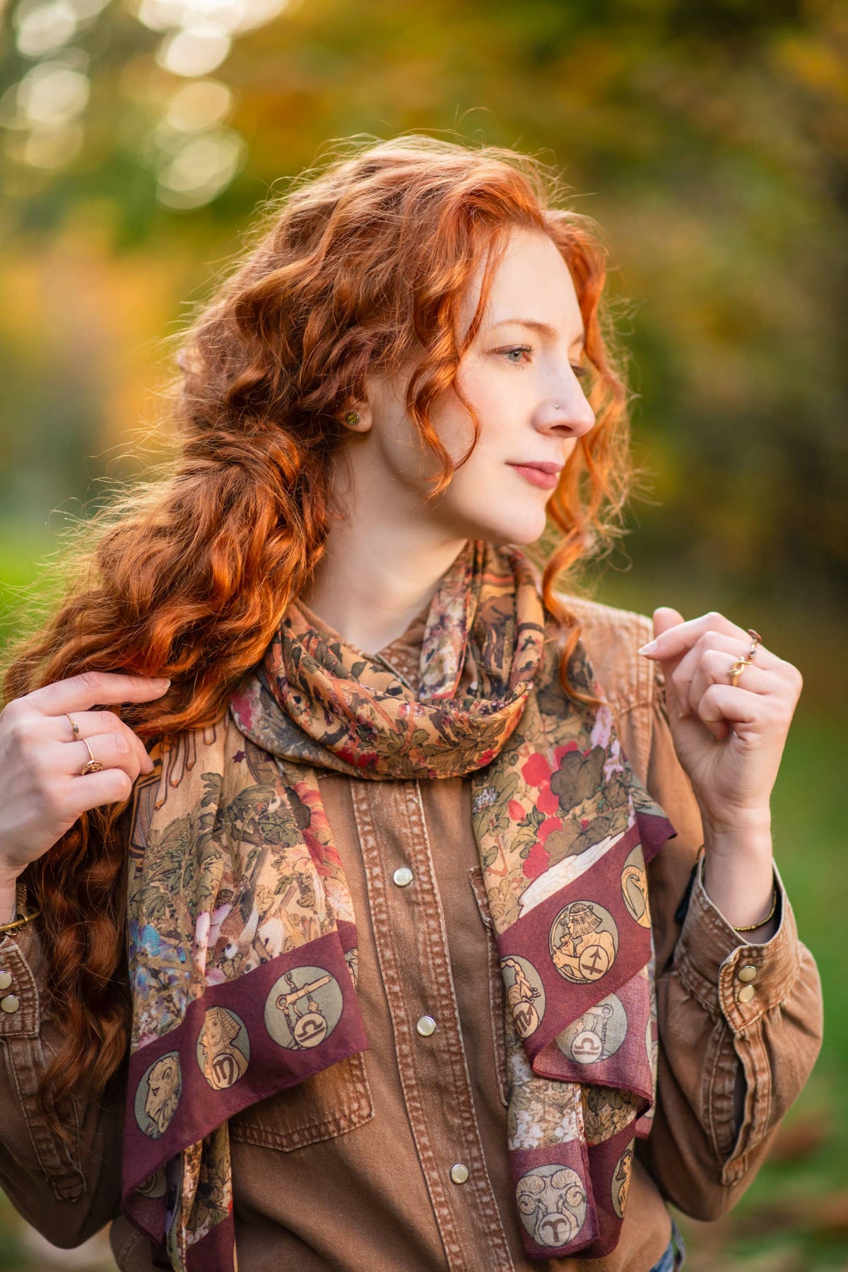 Dream Weaver Bohemian Scarf with Zodiac Signs