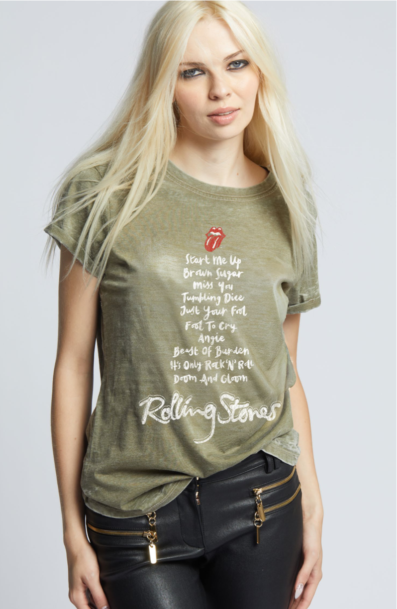 303677 - 830 Rolling Stones Graphic Burn Out Tee