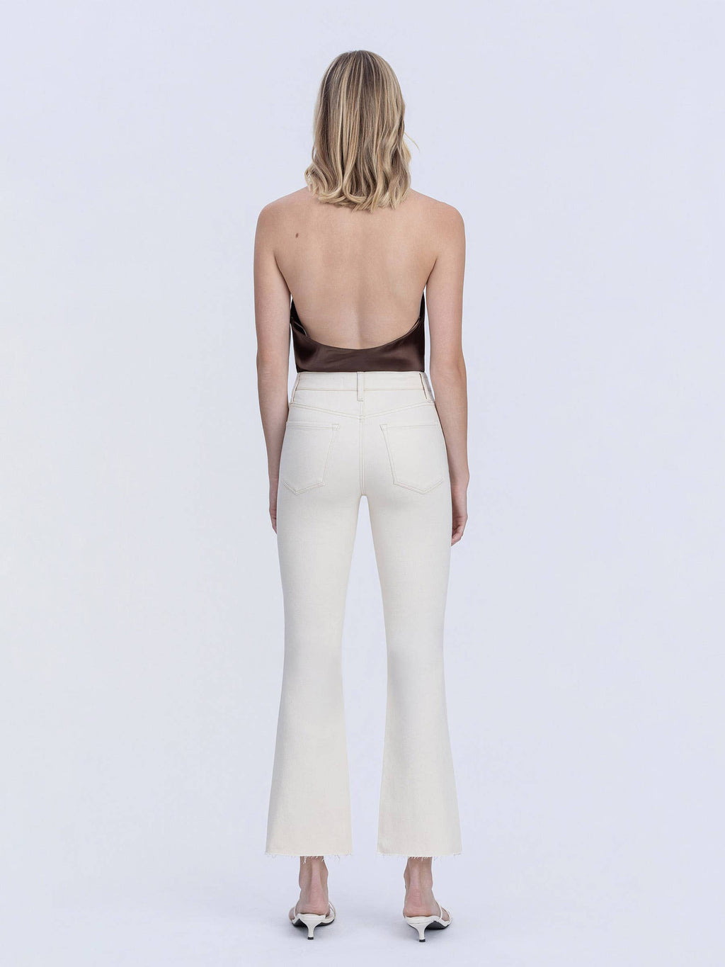 HIGH RISE SEAM DETAIL NATURAL COLOR BOOTCUT JEANS T7262NTR