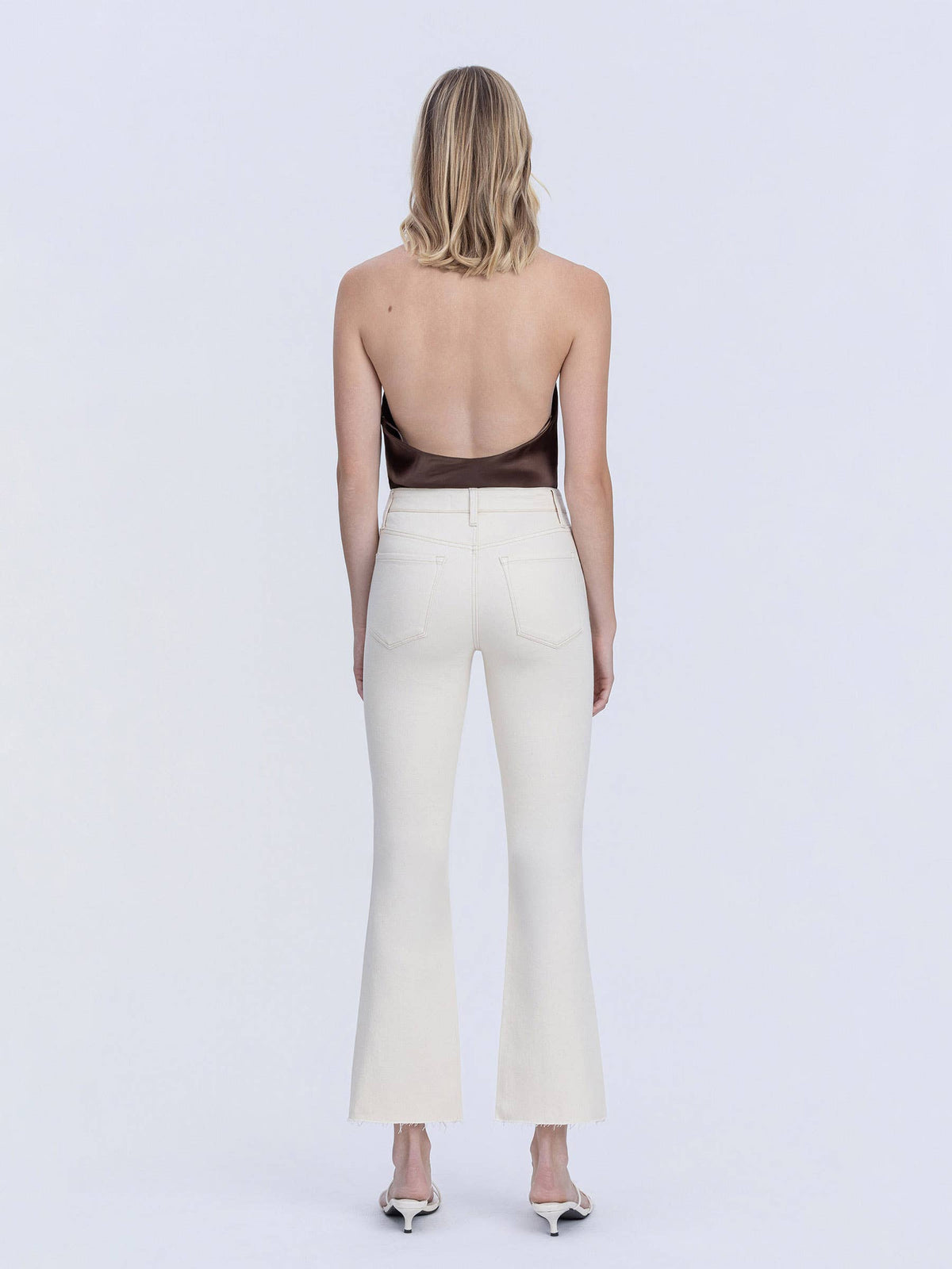 HIGH RISE SEAM DETAIL NATURAL COLOR BOOTCUT JEANS T7262NTR