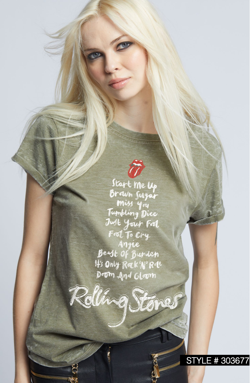 303677 - 830 Rolling Stones Graphic Burn Out Tee